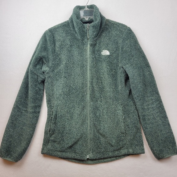 The North Face Jackets & Blazers - North Face Osito Jacket Women Medium Green Fuzzy Fleece Teddy Full Zip Hike
